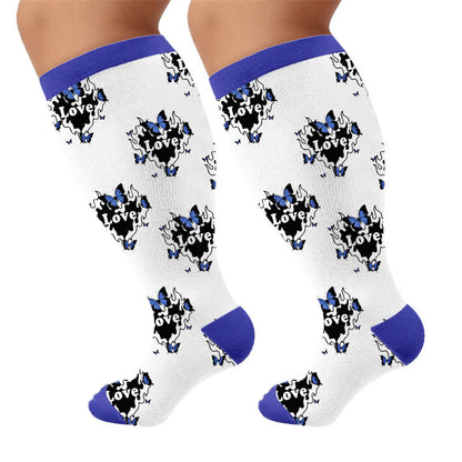 Plus Size Butterfly Flame Compression Socks - image 9
