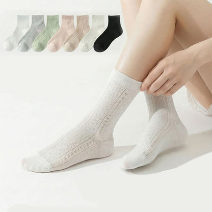 Breathable Air Mesh Quarter Socks(7 Pairs) - Multicolor - EU36-40(US3-7) - image 0