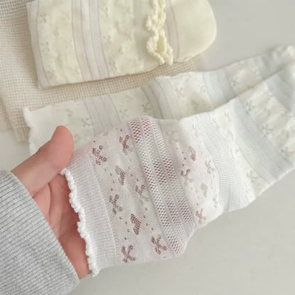 Soft Jacquard Quarter Socks(5 Pairs) - image 9