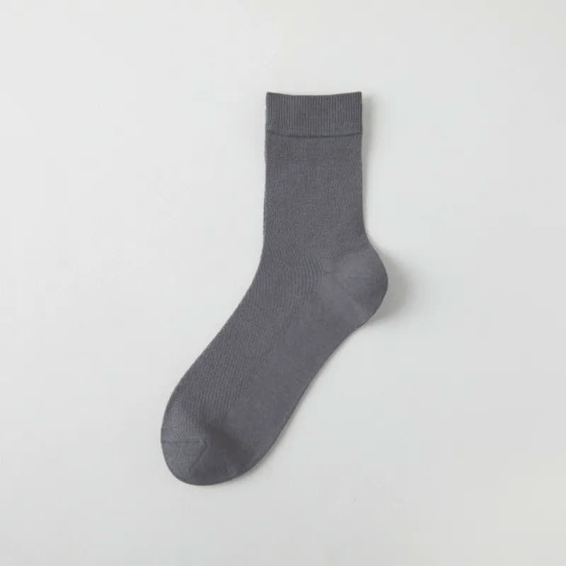 Air Mesh Quarter Socks(5 Pairs) - Dark Gray - EU35-43(US2-9) - image 5