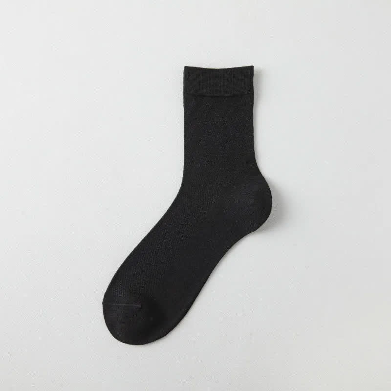 Air Mesh Quarter Socks(6 Pairs) - Black - EU35-43(US2-9) - image 8