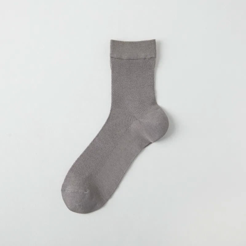 Air Mesh Quarter Socks(6 Pairs) - Grey - EU35-43(US2-9) - image 7