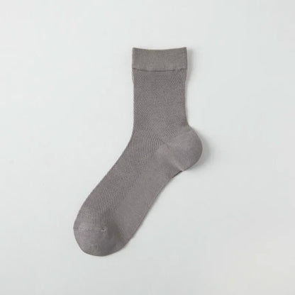 Air Mesh Quarter Socks(6 Pairs) - Grey - EU35-43(US2-9) - image 7