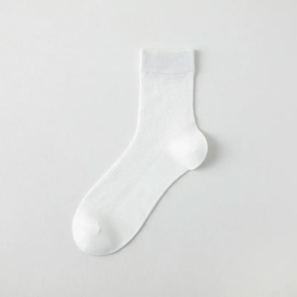 Air Mesh Quarter Socks(5 Pairs) - White - EU35-43(US2-9) - image 6