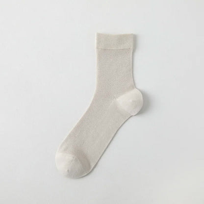 Air Mesh Quarter Socks(5 Pairs) - Beige Gray - EU35-43(US2-9) - image 9