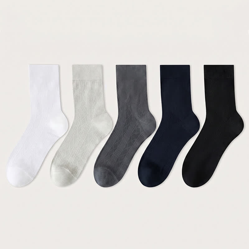 Sheer Mesh Ankle Socks(5 Pairs) - Multicolor - EU40-44(US7-10) - image 9