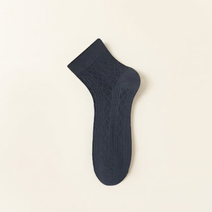 Sheer Mesh Ankle Socks(5 Pairs) - Dark Gray - EU40-44(US7-10) - image 5