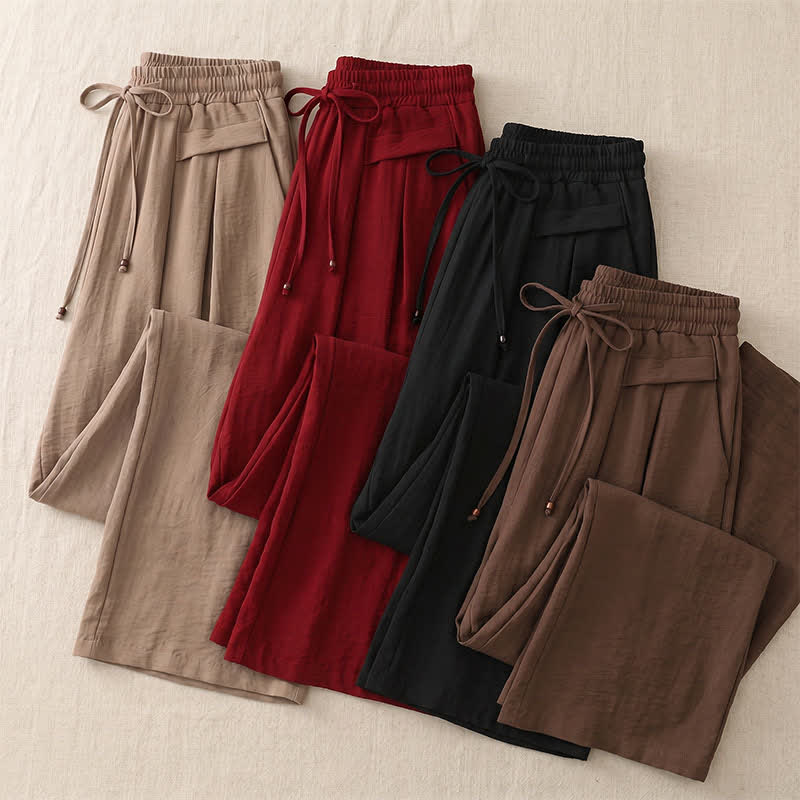 Soft Stretch Wide Leg Casual Pants - image 10