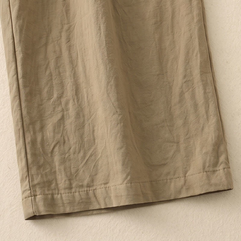 Adjustable Drawstring Elastic Waist Wide Leg Pants - image 6