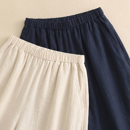 Drawstring Wide Leg Casual Linen-Blend Pants - image 5