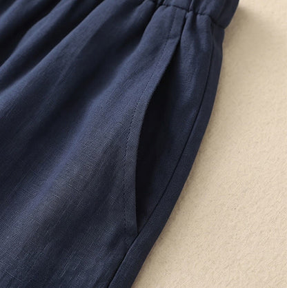 Drawstring Wide Leg Casual Linen-Blend Pants - image 10