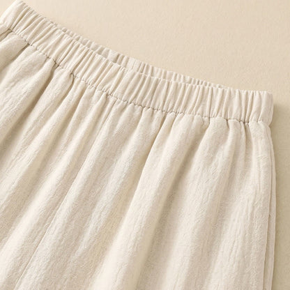 Drawstring Wide Leg Casual Linen-Blend Pants - image 2