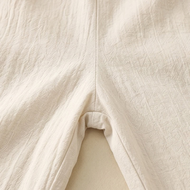 Drawstring Wide Leg Casual Linen-Blend Pants - image 6