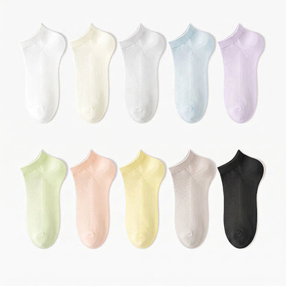 Breathable Mesh No Show Socks(10 Pairs) - Gray - EU35-42(US2-8.5) - image 5