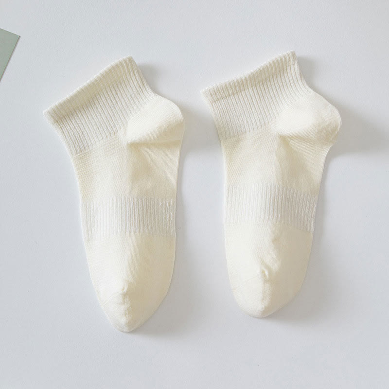 Soft Cotton Ankle Socks(7 Pairs) - Beige - EU36-42(US3-8.5) - image 5