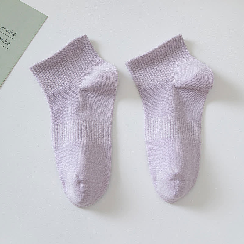 Soft Cotton Ankle Socks(7 Pairs) - Purple - EU36-42(US3-8.5) - image 6