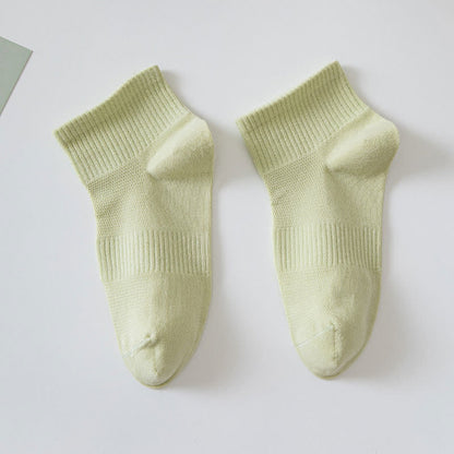 Soft Cotton Ankle Socks(7 Pairs) - Green - EU36-42(US3-8.5) - image 8