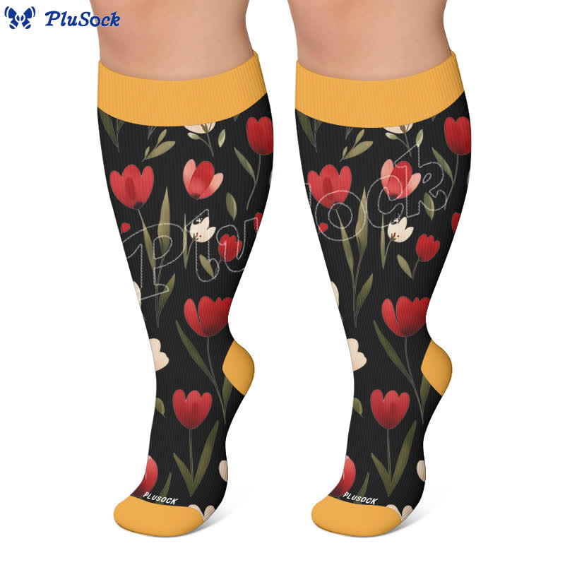 Plus Size Strawberry Vine Compression Socks - image 6