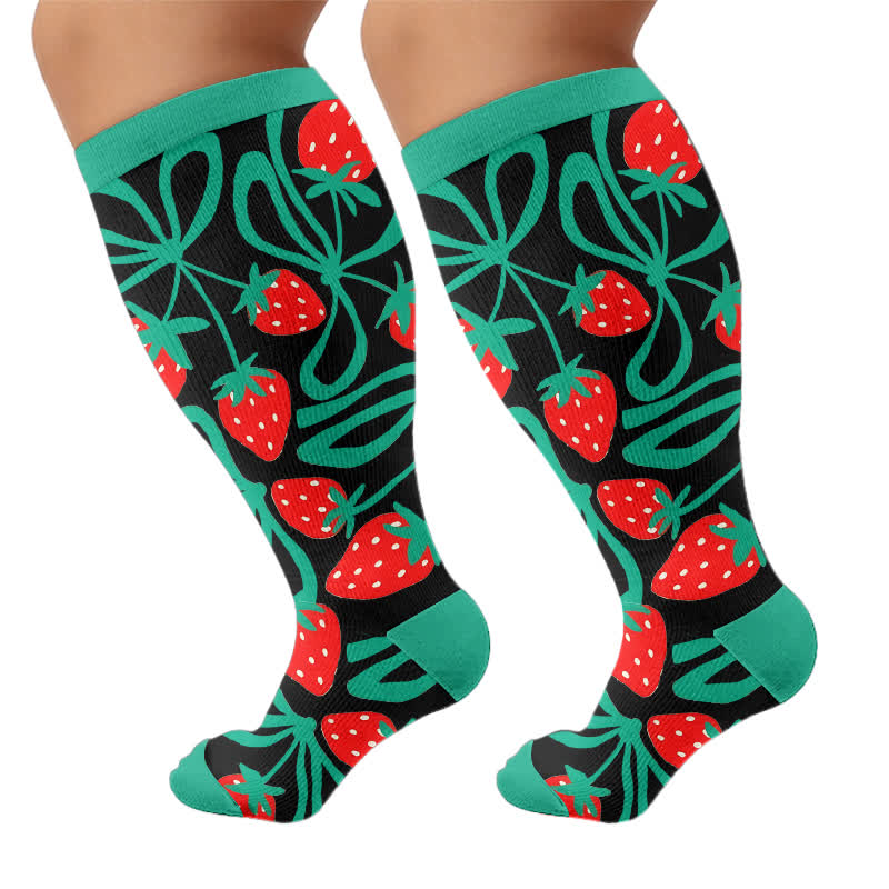 Plus Size Strawberry Vine Compression Socks - image 8