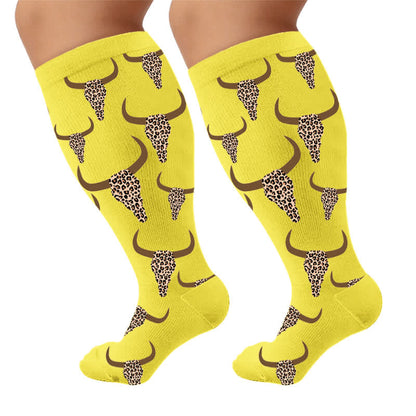 Plus Size Western Bull Skull Compression Socks - image 6