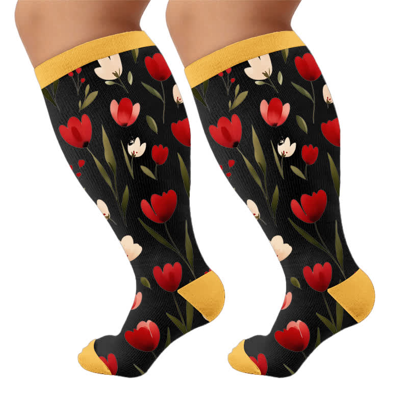 Plus Size Strawberry Vine Compression Socks - image 9