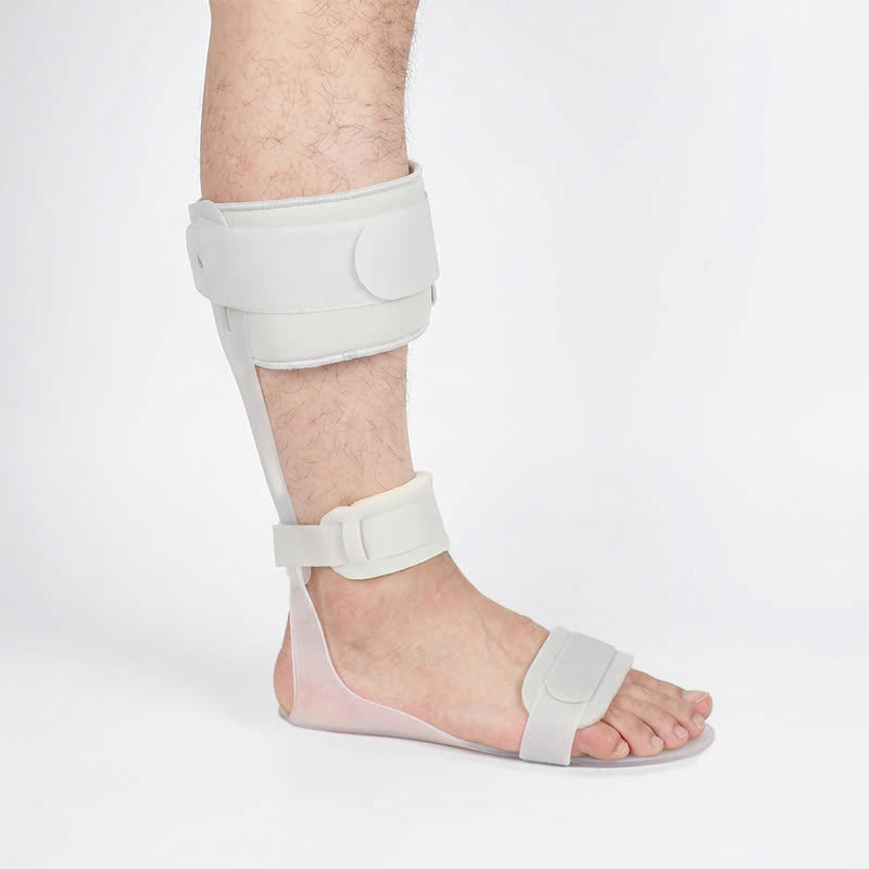 Adjustable Foot Drop Stabilizer and Flat Foot Ankle Brace - White - Left Foot - XL - image 2