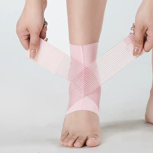 Breathable Knit Stability Compression Ankle Brace - Pink - 2XL - image 0