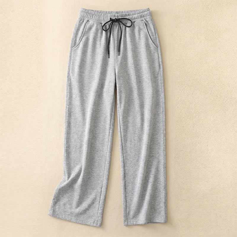 Heather Wide Leg Lounge Pants - Light Gray - 5XL - image 1