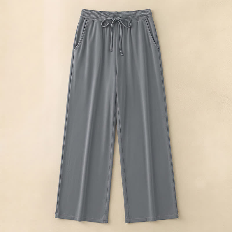 Heather Wide Leg Lounge Pants - Dark Grey - 5XL - image 4