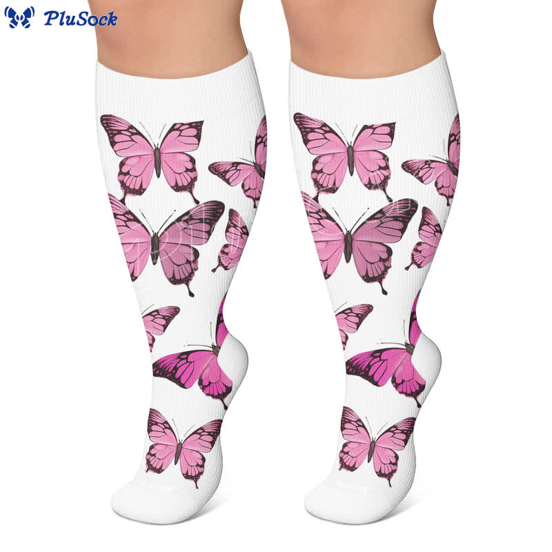 Plus Size Sweet Butterfly Compression Socks - image 5