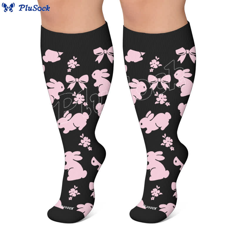 Plus Size White Cat Paw Compression Socks - image 6