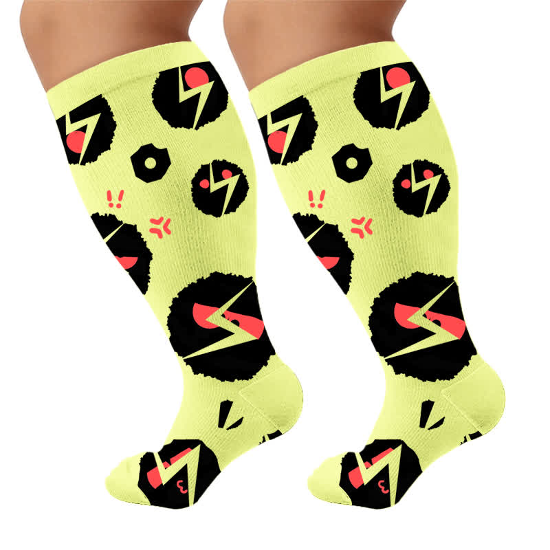 Plus Size White Cat Paw Compression Socks - image 10
