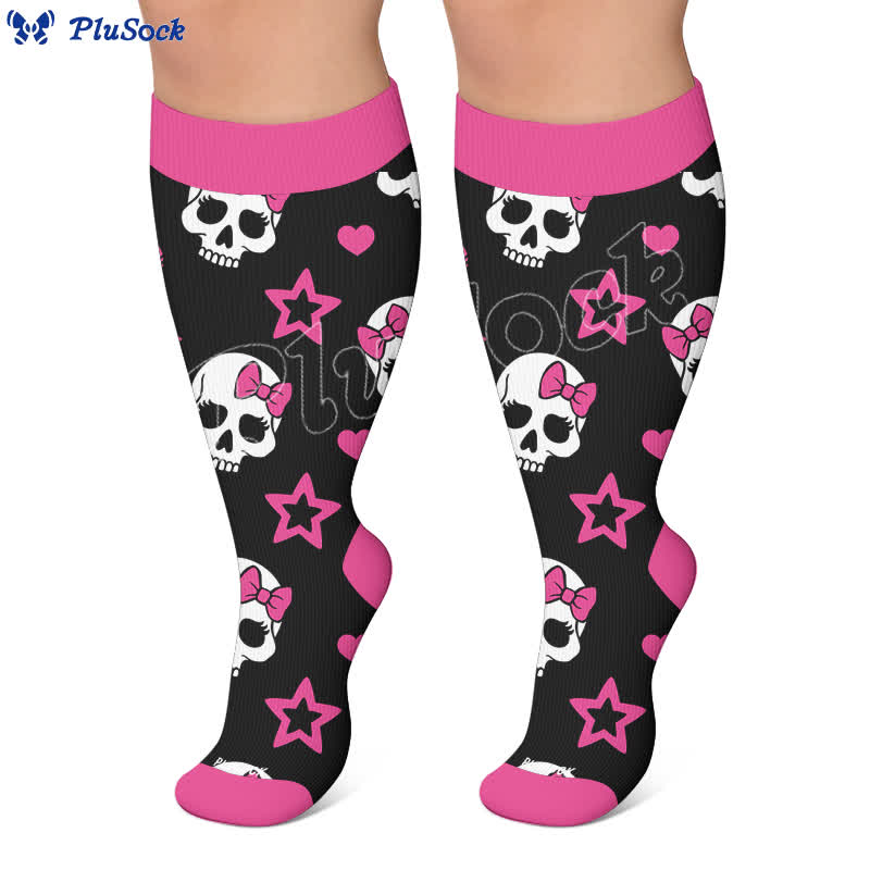 Plus Size Kawaii Skull Compression Socks - image 7