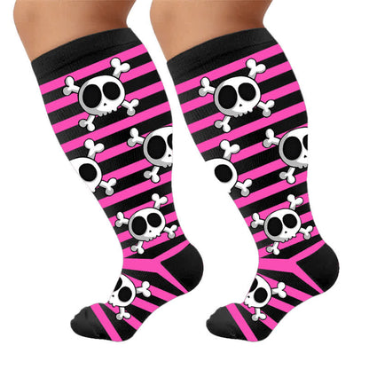 Plus Size Kawaii Skull Compression Socks - image 9