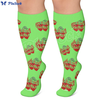 Plus Size Dripping Lips Compression Socks - image 6