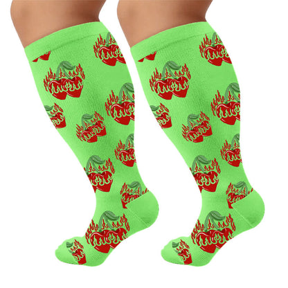 Plus Size Dripping Lips Compression Socks - image 9