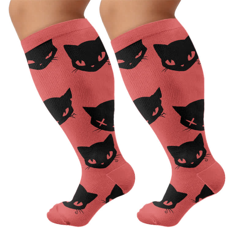 Plus Size Gothic Cat Compression Socks - image 8