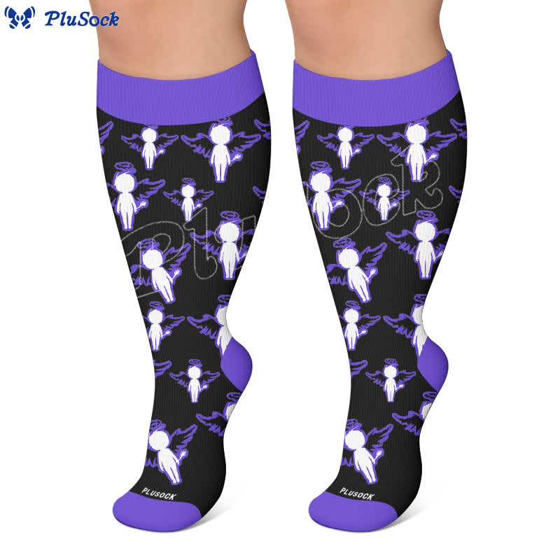 Plus Size Dark Fairy Compression Socks - image 6