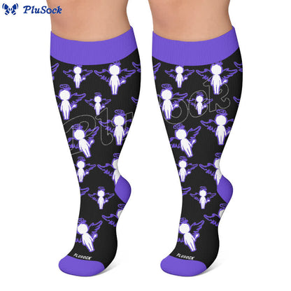 Plus Size Dark Fairy Compression Socks - image 6