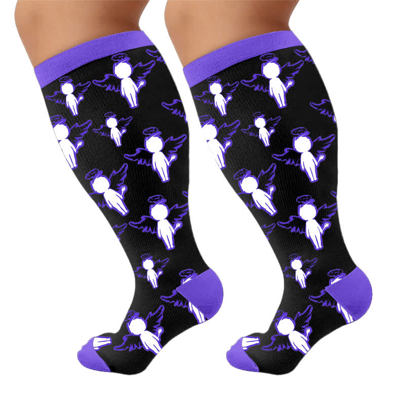 Plus Size Dark Fairy Compression Socks - image 9