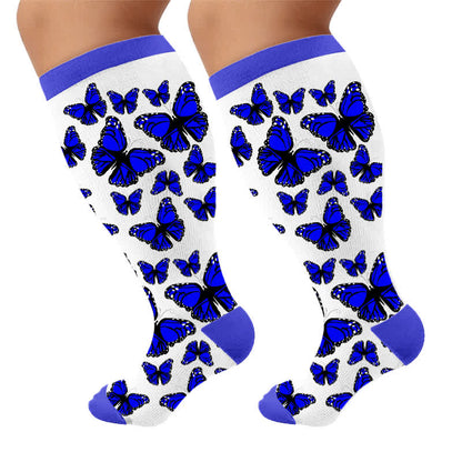 Plus Size Colorful Butterfly Compression Socks - image 10