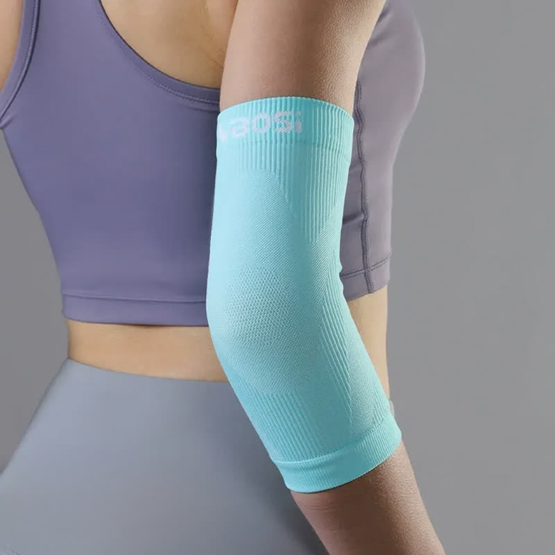 Breathable Sports Arm Elbow Sleeves - Light Blue - XL - image 4