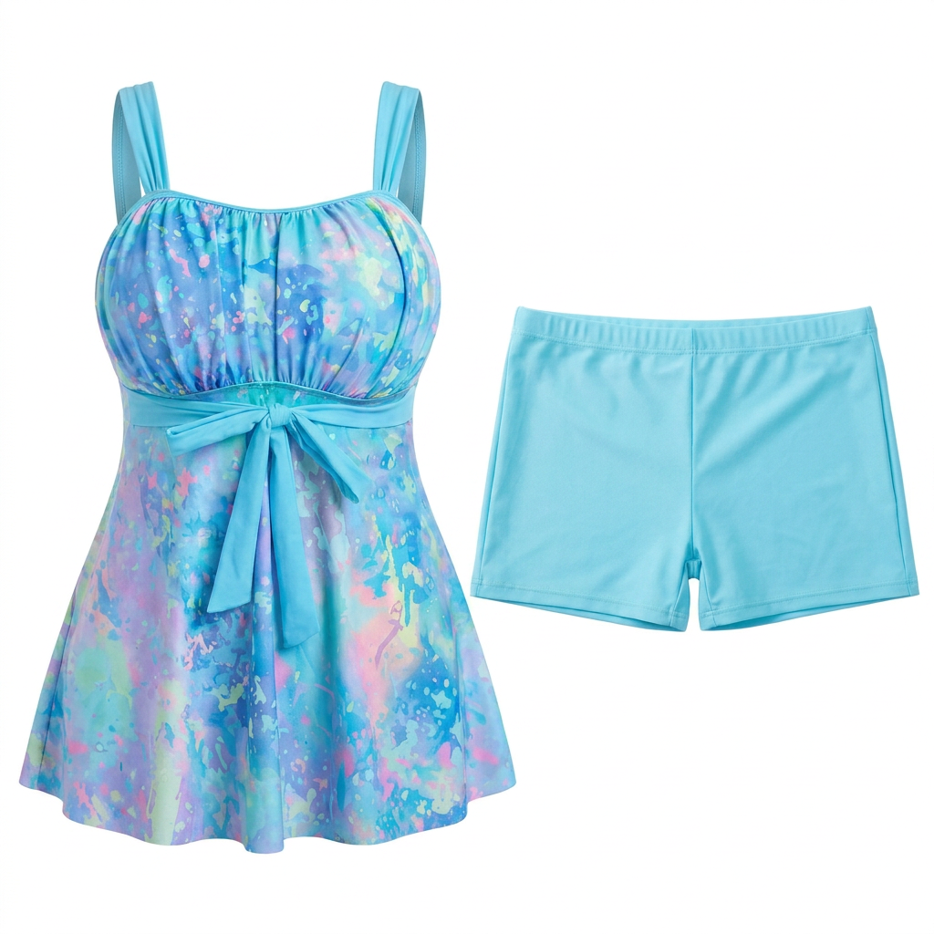 Tie‑Dye Two-Piece Swim Dress - image 6