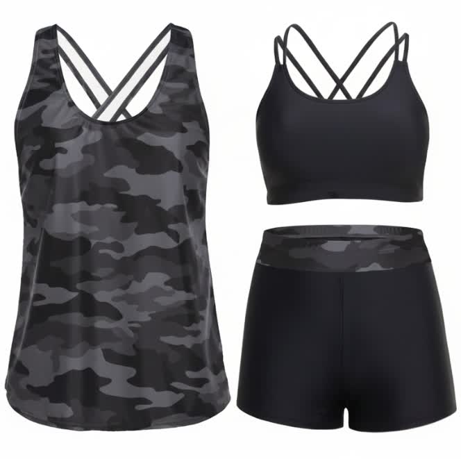 Sport Tankini Three-Piece Tankini Set - image 17
