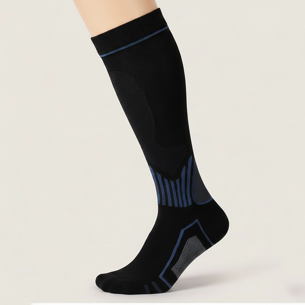 Ribbed Contrast Compression Socks(6 Pairs) - image 3