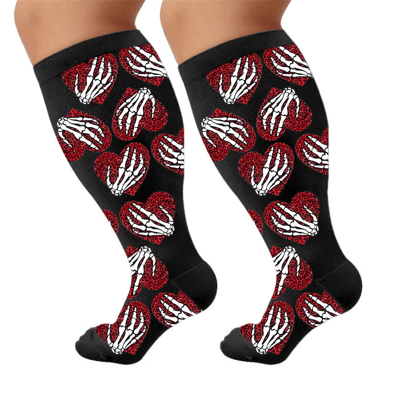 Plus Size Bandaged Skull Compression Socks - image 9