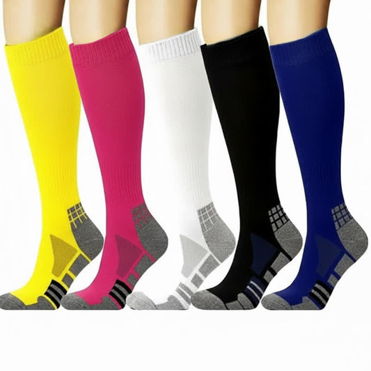 Classic Ribbed Compression Socks(5 Pairs) - Multicolor(3 Pairs) - XL - image 0