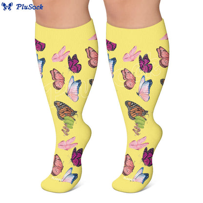 Plus Size Playful Butterfly Compression Socks - image 6