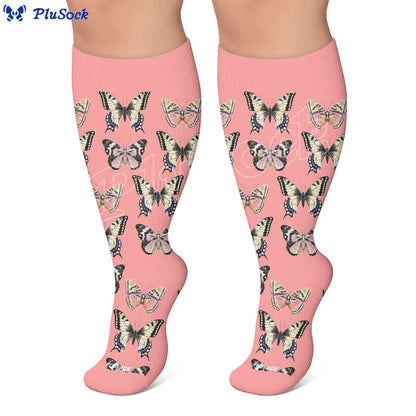 Plus Size Playful Butterfly Compression Socks - image 5