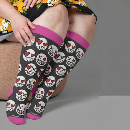 Plus SizeSkull Lollipops Compression Socks - Black(1 Pair) - 4XL - image 3